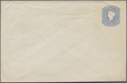 Mauritius: 1873, Stat. Envelope QV 1s.8d. Milky-blue On Thick Linen Paper With Watermark 'Original T - Maurice (...-1967)