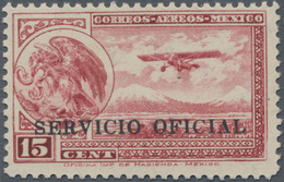 Mexiko - Dienstmarken: 1932, Airmail 15 C. Perforated, Signed, Scott CO 21 . ÷ 1932, Flugpost 15 C. - Mexique