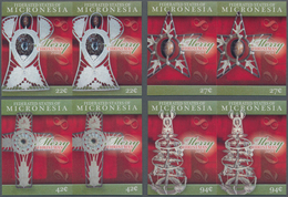 Mikronesien: 2008, Christmas (Christmas Tree Decorations) Complete Set Of Four In Horizontal IMPERFO - Mikronesien
