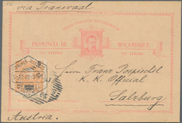 Mocambique: 1902, 20 Reis Stationery Card Uprated With 20 R. From "LOURENCO MARQUES" Sent, With Hand - Mozambico