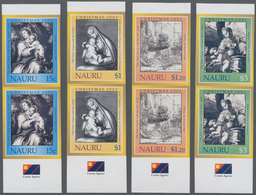 Nauru: 2002, Christmas Engravings From Van Dyck, Rembrandt Etc. Complete Set Of Four In Vertical IMP - Nauru