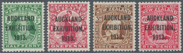 Neuseeland: 1913, Auckland Industrial Exhibition Complete Set Of Four, Mint Very Lightly Hinged And - Briefe U. Dokumente