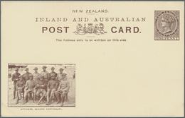 Neuseeland - Ganzsachen: 1901, Pictorial Stat. Postcards QV 1d. Brown With Boer War Views At Lower L - Ganzsachen