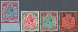 Nyassaland: 1913, KGV Definitives With Wmk. Mult Crown CA Set Of Four High Denominations 2s6d. To £1 - Nyassa