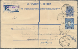 Ostafrikanische Gemeinschaft: 1954 (20.6.), Registered Letter KGVI 40c. Blue Uprated With Crowned Cr - Afrique Orientale Britannique