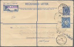 Ostafrikanische Gemeinschaft: 1954 (20.6.), Registered Letter KGVI 40c. Blue Uprated With Crowned Cr - Britisch-Ostafrika