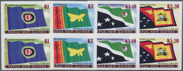 Papua Neuguinea: 2005, Flags Of The Provinces Part Set Of Four (K1 To K5.20) In Vertical IMPERFORATE - Papouasie-Nouvelle-Guinée