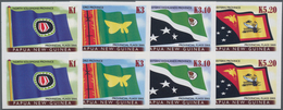 Papua Neuguinea: 2005, Flags Of The Provinces Part Set Of Four (K1 To K5.20) In Vertical IMPERFORATE - Papua New Guinea