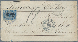 Paraguay: 1878, 5 A. 2 R. Blue, Full Margins On Letter With Blue Asuncion Stamp Over "Buenos Aires 2 - Paraguay