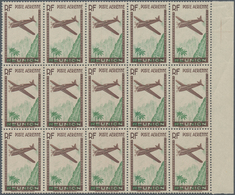 Reunion: 1938, Airmail Issue ‚airplane Over Mountains‘ (12.65fr.) Brown/green With MISSING DENOMINAT - Lettres & Documents