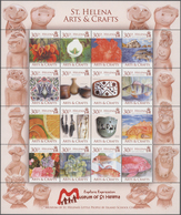 St. Helena: 2006, Arts & Crafts In The Museum Of St. Helena Complete Perforate And IMPERFORATE (with - Sint-Helena