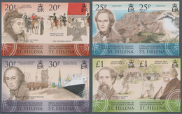 St. Helena: 2006, Discoveries And Developments Complete Set Of Eight In Four IMPERFORATE Se-tenant P - St. Helena