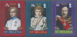 St. Helena: 2007, Napoleon I. And His Followers (Napoleon II. And III.) Complete IMPERFORATE Set Of - Sint-Helena