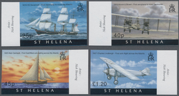 St. Helena: 2007, Pioneers Of The Atlantic Crossing Complete IMPERFORATE Set Of Four From Left Or Ri - Sainte-Hélène