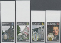 St. Helena: 2009, 150 Years Church Of England At St. Helena Complete IMPERFORATE Set Of Four From Up - Sint-Helena