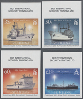 St. Helena: 2011, Christmas 'Auxiliary Ships Of The Royal Fleet' Complete IMPERFORATE Set Of Four Fr - St. Helena