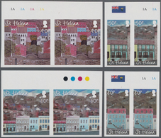 St. Helena: 2015, Jamestown Drawings From Housed In The Main Street Complete Set Of Four In Horizont - Saint Helena Island