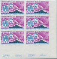 St. Pierre Und Miquelon: 1967, De Gaulle Visit, 25fr. And 100fr. Each In Imperforate Marginal Blocks - Sonstige & Ohne Zuordnung