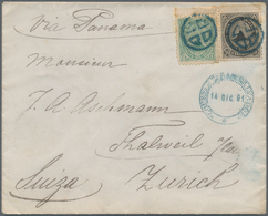 El Salvador: 1881/1882. Lot Of 3 Letters, Each With 1c And 10c Emblem Combination Franking And Cance - Salvador