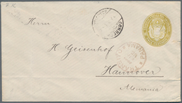 El Salvador - Ganzsachen: 1887, Stationery Envelope On Private Order: Coat Of Arms 11 C Greenish-yel - El Salvador