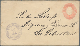 El Salvador - Ganzsachen: 1890, Two Stationery Envelopes: Embossed Liberty 10 C Orange On Buff And 1 - El Salvador