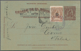 El Salvador - Ganzsachen: 1899, Two Stationery Double-cards: 3 C (only Question Card) And 2 C Uprate - Salvador