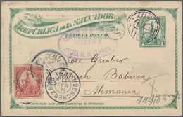El Salvador - Ganzsachen: 1903, Two Stationery Cards: 2C Uprated "11 1.CENTAVO" On 10 C And 1 C Upra - Salvador