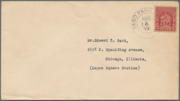 Samoa: 1931 (15.8.), USA General Wayne Memorial 2c. Carmine Rose Single Use On Cover With Fine Doubl - Samoa