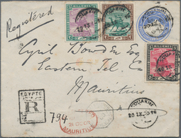 Sudan: 1898, 2 Pia Ultramarine Postal Stationery Envelope, Uprated With 2 M, 3 M And 5 M 'camel Post - Soudan (1954-...)