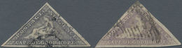 Kap Der Guten Hoffnung: 1853, Perkins 6 P. Slate-lilac On Bluish Paper (SG 7c, Mi. 3Ix) And 6 P. Dee - Kap Der Guten Hoffnung (1853-1904)
