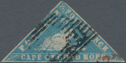 Kap Der Guten Hoffnung: 1861, "Wood-Block" 4 P. Paleblue, Good Margins All Around, Colorful, Central - Kap Der Guten Hoffnung (1853-1904)