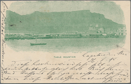 Kap Der Guten Hoffnung - Ganzsachen: 1898 (26.7.), Postcard QV 1½d. Grey Surch. 'ONE / PENNY' With P - Kap Der Guten Hoffnung (1853-1904)