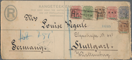 Transvaal: 1901 Uprated With 6-colour Franking Registered Postal Stationery Envelope Size H2 By Regi - Transvaal (1870-1909)