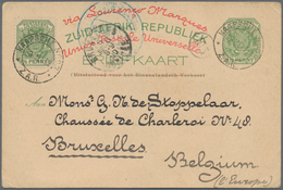 Transvaal - Ganzsachen: 1899 (29.5.), Stat. Postcard 'Coat Of Arms' ½d. Green Uprated With ½d. Stamp - Transvaal (1870-1909)