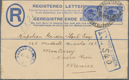 Südafrika: 1917 (9.2.), Registered Letter KGV 4d. Blue Uprated With Vert. Pair KGV 2½d. Ultramarine - Andere & Zonder Classificatie