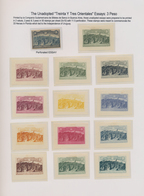 Uruguay: 1900 (ca.), "Treinta Y Tres Orientales", Not Realised Design, 3p. Value, Group Of 14 Essays - Uruguay