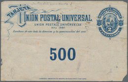 Uruguay - Ganzsachen: 1887, Instruktion Piece For "500" Stationery Cards 2 C Deep-blue Mint On Thinn - Uruguay