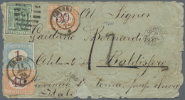 Uruguay - Besonderheiten: 1874, 10 C Blue On Letter (before UPU) From Montevideo To Italy, There Fra - Uruguay