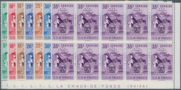 Venezuela: 1951, Coat Of Arms ‚ARAGUA‘ Normal Stamps Complete Set Of Seven In Blocks Of Ten From Low - Venezuela