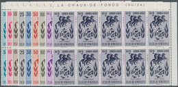 Venezuela: 1953, Coat Of Arms 'MONAGAS‘ Airmail Stamps Complete Set Of Nine In Blocks Of Ten From Up - Venezuela