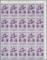 Venezuela: 1953, Coat Of Arms 'MERIDA‘ Normal Stamps Complete Set Of Seven In Blocks Of 20 From Uppe - Venezuela