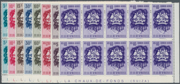 Venezuela: 1953, Coat Of Arms 'PORTUGUESA‘ Airmail Stamps Complete Set Of Nine In Blocks Of Ten From - Venezuela