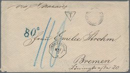 Venezuela - Schiffspost: 1877, Stampless Envelope With French Octagon-cancel "PORTO CABALLO 5 MAI 77 - Venezuela