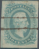 Konföderierte Staaten Von Amerika - Allgemeine Ausgabe: 1863 'Jefferson Davis' 10c. Blue With Frame - 1861-65 Stati Confederati