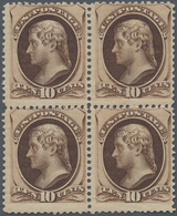 Vereinigte Staaten Von Amerika: 1873, 10c. Brown Block Of Four, Mint Never Hinged, Few Toned Gum Spo - Oblitérés