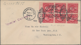 Vereinigte Staaten Von Amerika: 1926. 2c Washington Perf 10 Booklet Pane (Scott 583a) Tied By Four " - Gebraucht