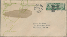 Vereinigte Staaten Von Amerika: 1933. 50c Zeppelin (Scott C18), Tied By "New York N.Y. Oct. 2, 1933" - Gebraucht
