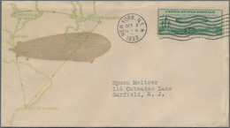 Vereinigte Staaten Von Amerika: 1933. 50c Zeppelin (Scott C18), Tied By "New York N.Y. Oct. 2, 1933" - Used Stamps