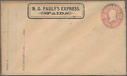 Vereinigte Staaten Von Amerika - Ganzsachen: 1868, N.O. PAULY'S EXPRESS PAID 3 CENTS Postal Statione - Sonstige & Ohne Zuordnung