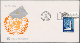 Vereinte Nationen - New York: 1965, Defintives 20c. With Missing Impression Of Colour "Yellow" On Ca - Sonstige & Ohne Zuordnung